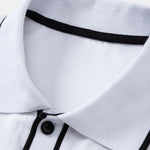 Long Sleeved Contrast Polo Shirt With Pocket