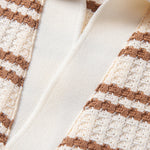 Stripe Waffle Johnny Collar Polo
