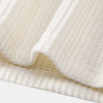 Long Sleeved Knitted Waffle Polo Shirt