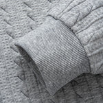 Relax Fit Twist Jacquard Zip Up Hoodie