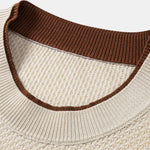 Contrast Trim Textured Knit T-Shirt