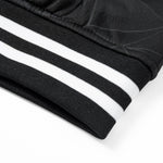 Teddy Lined Geometric Print Baseball Jacket