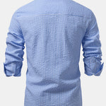 Seersucker Striped Button Up Shirt