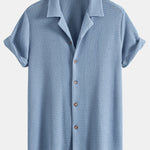 Waffle Textured Cuban Shirt & Shorts