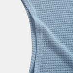 Waffle Knit Wide Strap Sleeveless T-Shirt