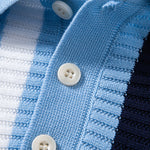 Stripe Textured Knit Polo
