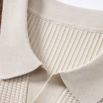 Stripe Johnny Collar Knit Polo