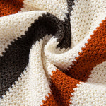 Striped Knit Johnny Collar Polo & Straight Leg Linen Pants