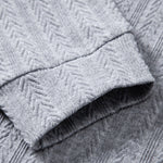 Long Sleeve Wheat Ear Jacquard Polo Shirt