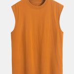 3 Pieces Relax Fit Cotton Drop Shoulder Sleeveless T-Shirts