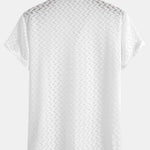 Hollow Out Textured Cuban Shirt