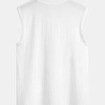 Solid Cotton Sleeveless T-Shirt