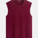 Solid Cotton Sleeveless T-Shirt