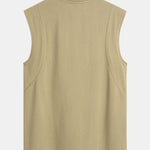 Cotton Panel Sleeveless T-Shirt