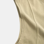 Cotton Panel Sleeveless T-Shirt
