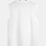 Cotton Panel Sleeveless T-Shirt