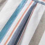 Cowboy Embroidery Cotton Stripe Button Up Shirt