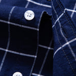 Cowboy Embroidery Cotton Plaid Button Up Shirt