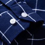 Cowboy Embroidery Cotton Plaid Button Up Shirt