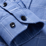 Cotton Cowboy Embroidery Plaid Button Up Shirt