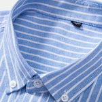 Cowboy Embroidery Cotton Oxford Stripe Shirt