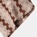 Plaid Jacquard Button Up Shirt & Straight Leg Linen Pants