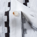 Plaid Jacquard Button Up Shirt & Straight Leg Linen Pants
