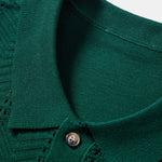 Textured Jacquard Button Up Knit Shirt