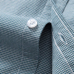 Cowboy Embroidery Cotton Houndstooth Button Up Shirt