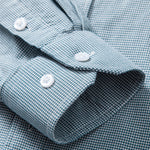Cowboy Embroidery Cotton Houndstooth Button Up Shirt