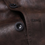 Long Line PU Leather Trench Coat