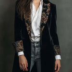 Marta - Blazer de Corte Entallado con Estampado Barroco