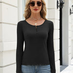 Zeagoo Long Sleeve Ribbed Knit Slim Fit Henley T-Shirt (US Only)