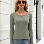 Zeagoo Long Sleeve Ribbed Knit Slim Fit Henley T-Shirt (US Only)