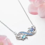Infinity Turtle Necklace with Sparkling Crystals