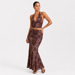 Boho Halter Maxi Set