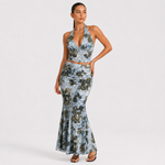 Boho Halter Maxi Set