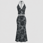 Boho Halter Maxi Set