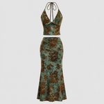 Boho Halter Maxi Set
