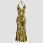Boho Halter Maxi Set