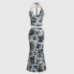 Boho Halter Maxi Set