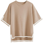 Zeagoo Knit Short Sleeve Tops