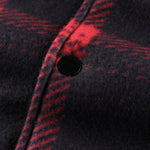 Teddy Lined Button Up Flannel Plaid Hooded Coat