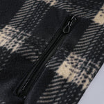 Teddy Lined Zip Up Flannel Plaid Hooded Coat