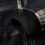 Teddy Lined Zip Up Flannel Plaid Hooded Coat