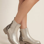 Chelsea Botas Doradas - Detalle Leopardo