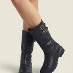 Olaya - Botas Cubiertas con Cremallera
