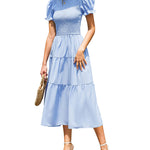 Zeagoo Women's Boho Floral Print Vintage Maxi Dress