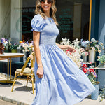 Zeagoo Women's Boho Floral Print Vintage Maxi Dress