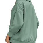 Zeagoo Women Sweatshirts Quarter Zip Stand Collar Pullovers Fleece Workout Hoodies Y2K Clothes
